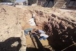 عملیات موفق ترمیم خط انتقال ۴۰۰ مخزن ارکان بجنورد در عمق ۴ متری زمین